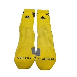 Adidas Soccer Socks Neon Yellow Women's Size Large Pre-owned